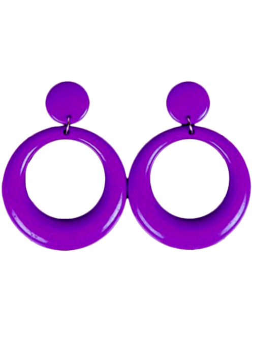 Pendientes de Aro Pequeño Morado - Pendientes, Collares y Pulseras
