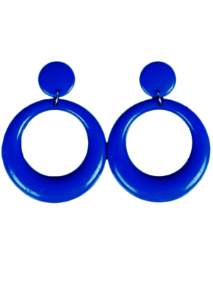Pendientes de Aro Pequeño Azul - Pendientes, Collares y Pulseras