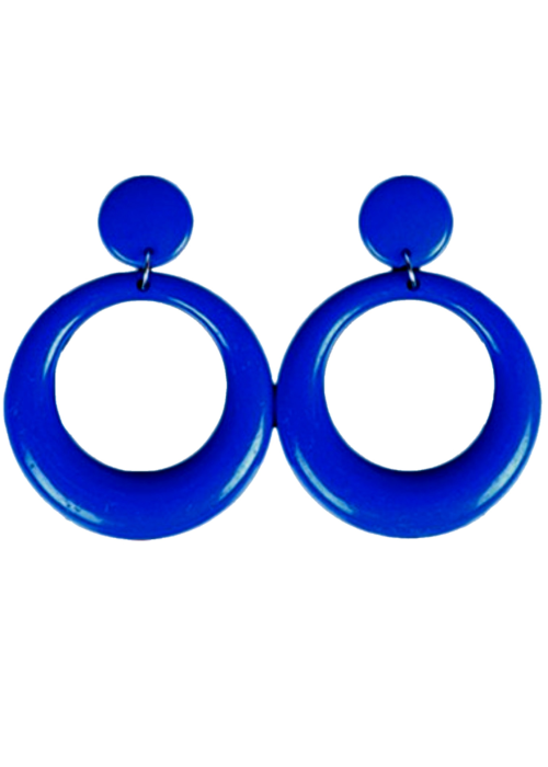 Pendientes de Aro Pequeño Azul - Pendientes, Collares y Pulseras