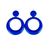 Pendientes de Aro Pequeño Azul - Pendientes, Collares y Pulseras