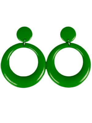 Pendientes de Aro Pequeño Verde - Pendientes, Collares y Pulseras