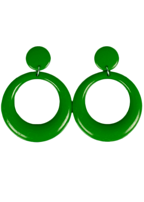 Pendientes de Aro Pequeño Verde - Pendientes, Collares y Pulseras
