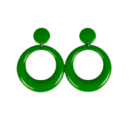 Pendientes de Aro Pequeño Verde - Pendientes, Collares y Pulseras