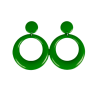 Pendientes de Aro Pequeño Verde - Pendientes, Collares y Pulseras