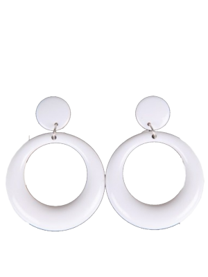 Pendientes de Aro Pequeño Blanco - Pendientes, Collares y Pulseras