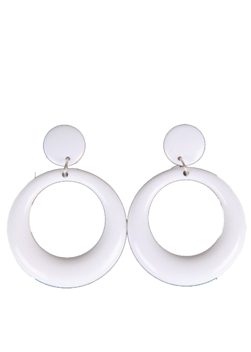 Pendientes de Aro Pequeño Blanco - Pendientes, Collares y Pulseras
