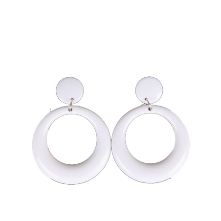 Pendientes de Aro Pequeño Blanco - Pendientes, Collares y Pulseras