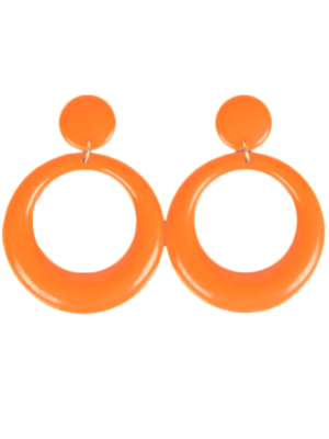 Pendientes de Aro Pequeño Naranja - Pendientes, Collares y Pulseras