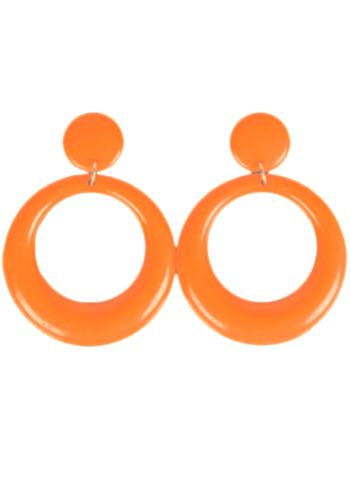 Pendientes de Aro Pequeño Naranja - Pendientes, Collares y Pulseras
