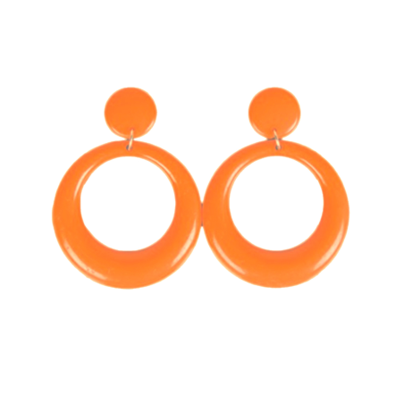 Pendientes de Aro Pequeño Naranja - Pendientes, Collares y Pulseras