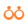 Pendientes de Aro Pequeño Naranja - Pendientes, Collares y Pulseras