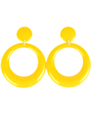 Pendientes de Aro Pequeño Amarillo - Pendientes, Collares y Pulseras