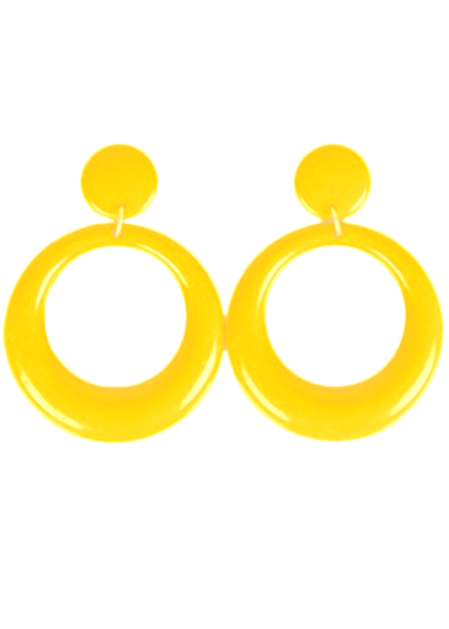 Pendientes de Aro Pequeño Amarillo - Pendientes, Collares y Pulseras