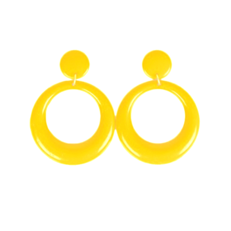 Pendientes de Aro Pequeño Amarillo - Pendientes, Collares y Pulseras