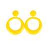Pendientes de Aro Pequeño Amarillo - Pendientes, Collares y Pulseras