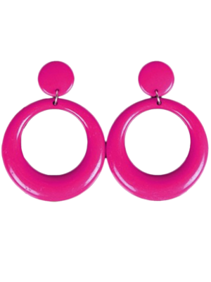 Pendientes de Aro Pequeño Fucsia - Pendientes, Collares y Pulseras