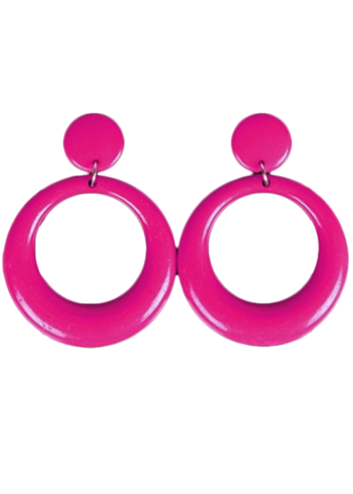 Pendientes de Aro Pequeño Fucsia - Pendientes, Collares y Pulseras