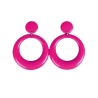 Pendientes de Aro Pequeño Fucsia - Pendientes, Collares y Pulseras