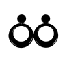 Pendientes de Aro Pequeño Negro - Pendientes, Collares y Pulseras