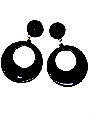 Pendientes de Aro Grandes Negro - Pendientes, Collares y Pulseras