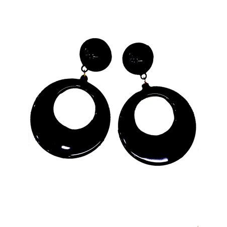Pendientes de Aro Grandes Negro - Pendientes, Collares y Pulseras