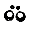 Pendientes de Aro Grandes Negro - Pendientes, Collares y Pulseras