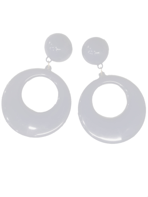 Pendientes de Aro Grandes Blanco - Pendientes, Collares y Pulseras