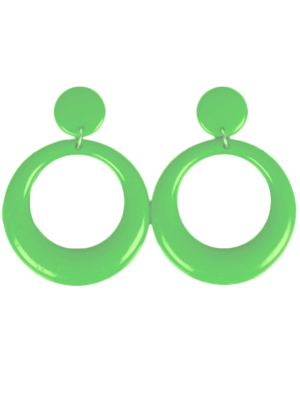 Pendientes de Aro Pequeños Verde Claro - Pendientes, Collares y Pulseras