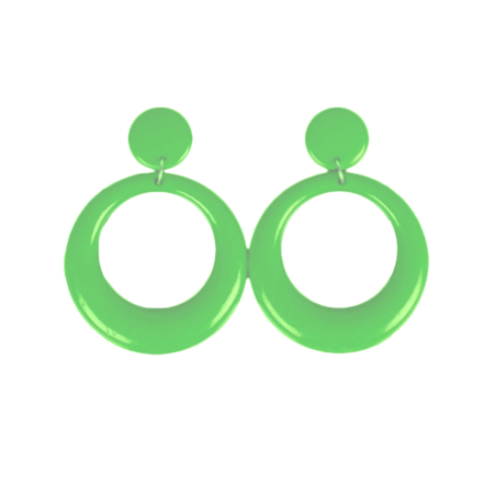Pendientes de Aro Pequeños Verde Claro - Pendientes, Collares y Pulseras