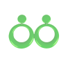 Pendientes de Aro Pequeños Verde Claro - Pendientes, Collares y Pulseras