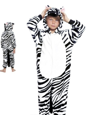Disfraz de Cebra Pijama Peluche Infantil - Disfraces Kigurumis Infantiles