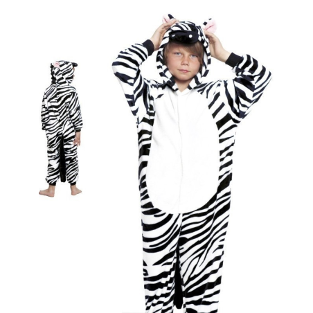 Disfraz de Cebra Pijama Peluche Infantil - Disfraces Kigurumis Infantiles