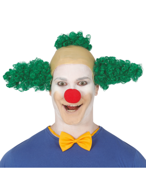 Calva de Payaso con Pelo Verde - Pelucas