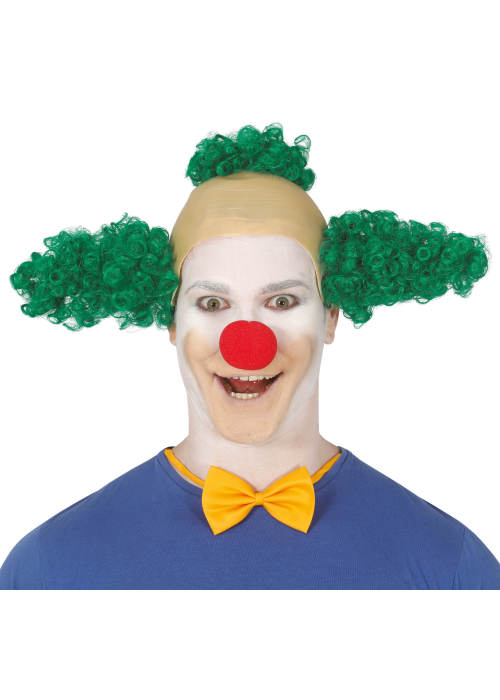 Calva de Payaso con Pelo Verde - Pelucas