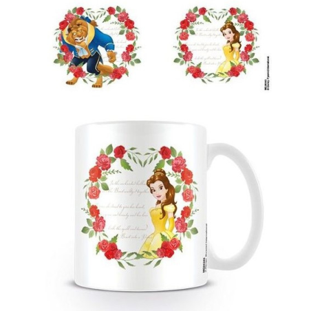 Taza La bella y La Bestia con Rosas - Tazas y Vasos Frikis