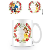 Taza La bella y La Bestia con Rosas