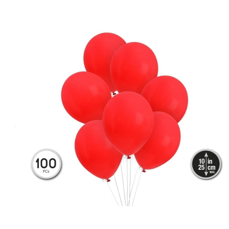Globos Rojos 100 Unid - Globos