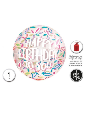 Globo Burbuja Happy Bithday - Globos