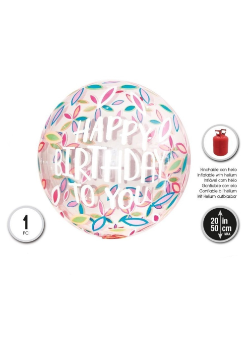 Globo Burbuja Happy Bithday - Globos
