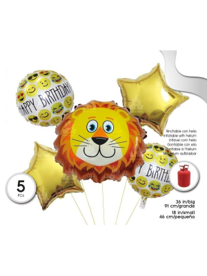 Globos set Leon 5 Unid - Globos