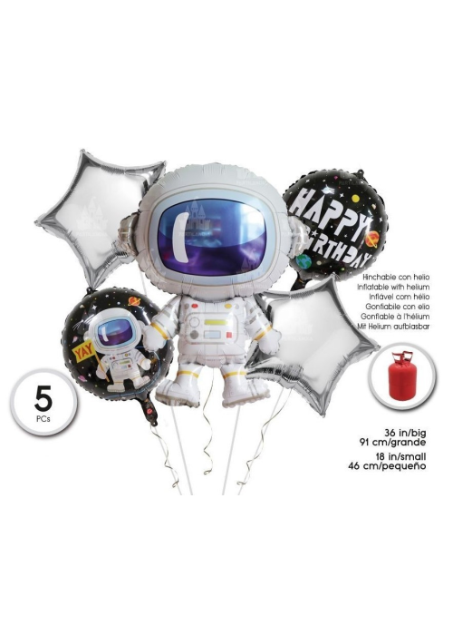 Globos set Astronauta 5 Unid - Globos