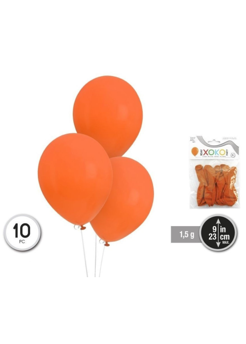 Bolsa con 10 Globos Naranjas