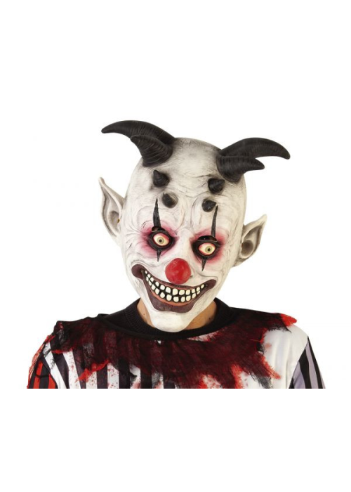 Mascara Payaso con Cuernos - Mascaras y Antifaces