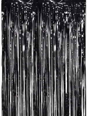 Cortina de Flecos Negro 1x2m - Guirnaldas