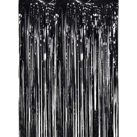 Cortina de Flecos Negro 1x2m - Guirnaldas