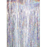 Cortina de Flecos Plateado Holografico 1x2m - Guirnaldas