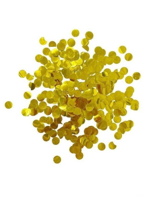 Confetti Metalizado Doradonde 1.50cm - Confetti y Serpentinas