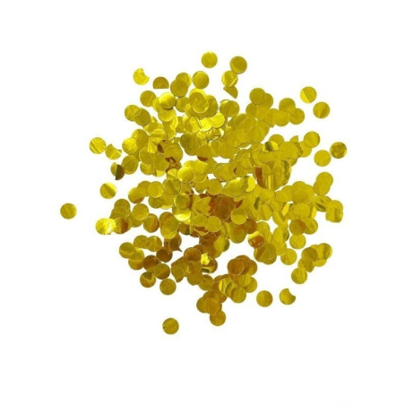 Confetti Metalizado Doradonde 1.50cm - Confetti y Serpentinas