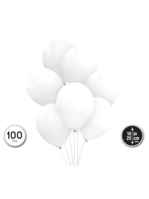 Globos Blancos 100 Unid - Globos