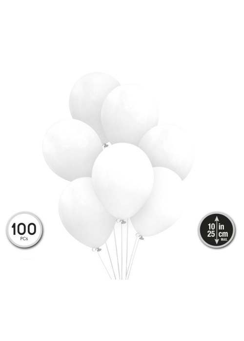 Globos Blancos 100 Unid - Globos